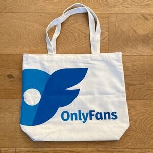 Only Fans - Canvas Tote Bag in Cream Blue
